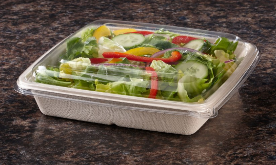Clear Flat Lid for Square Pulp Containers