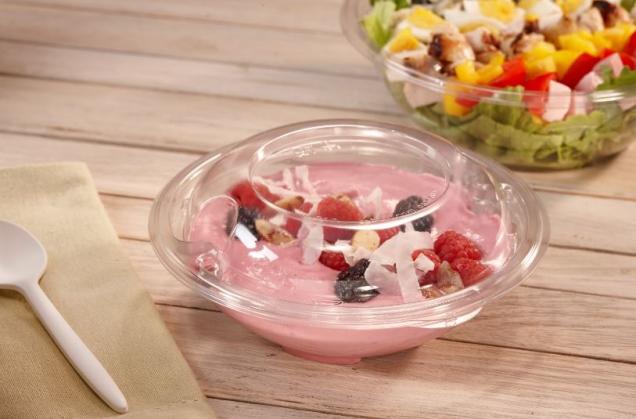 Clear 7” 16 oz. On-The-Go Round Bowl