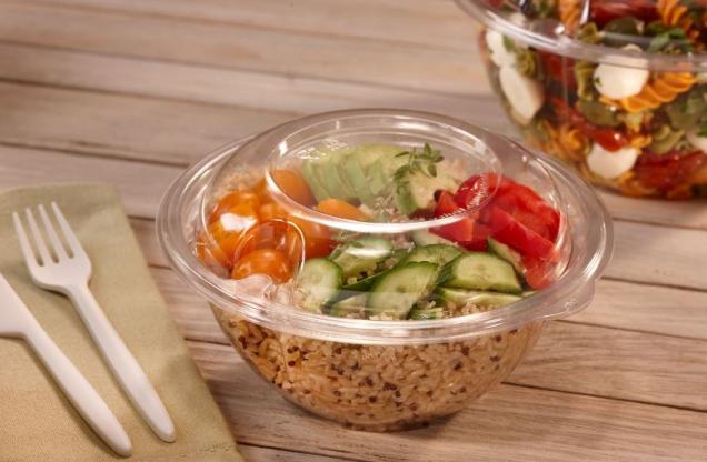 Clear 7” 24 oz. On-The-Go Round Bowl