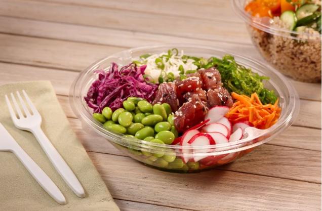 Clear 8” 24 oz. On-The-Go Round Bowl