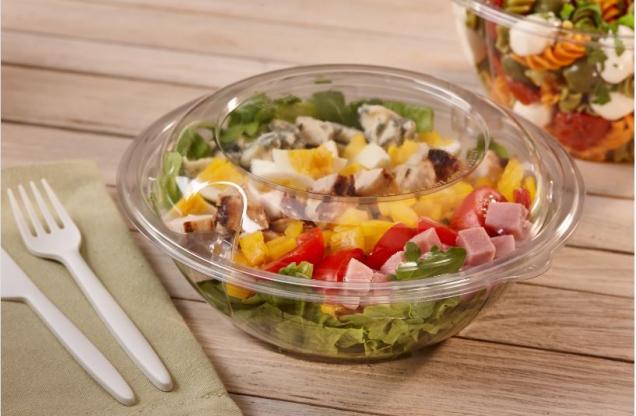 Clear 8” 32 oz. On-The-Go Round Bowl