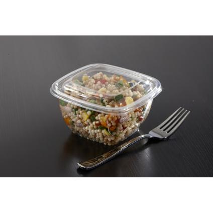 Clear Dome Lid for 8, 12, 16 oz. Small Square Bowls 