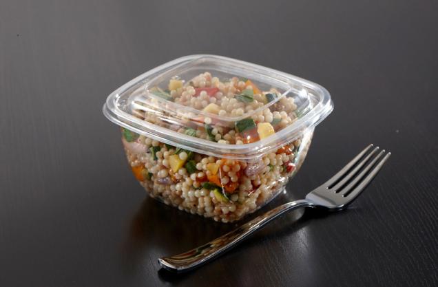 Clear Dome Lid for 8, 12, 16 oz. Small Square Bowls 