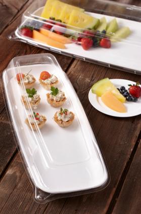 Clear High Dome Lid for 9" x 22" Mozaïk® Rectangle Platters
