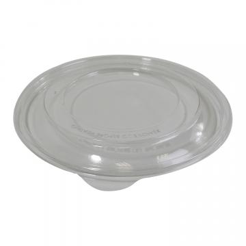 32 oz Clear, Dome PET Lid for Round Fibre Deep Wide Mouth