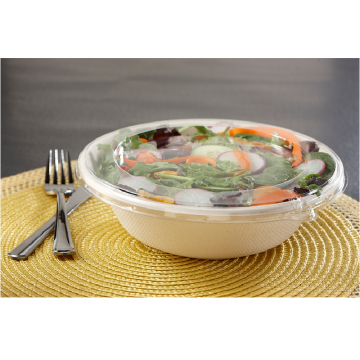 Clear 48 oz. Large Round Bowl with Clear Dome Lid