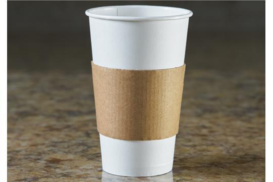 8 oz. Natural Kraft Customizable Coffee Cup Sleeve - 1800/Case