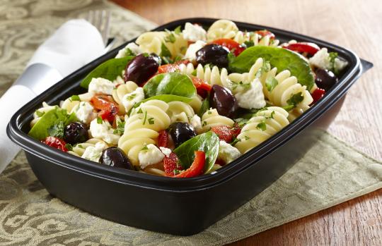 Black 46 oz. Medium Rectangle Container | Sabert