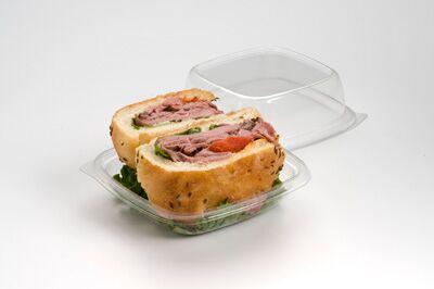 Sabert rPET Clear Dome Lid for Square Sandwich Container - 5.15 -  530606D300 - 300/Case - US Supply House
