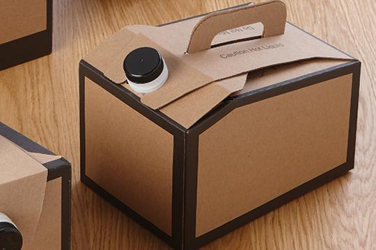 Kraft 96 oz. Front Fill Beverage on the Move® - Border Design | Sabert