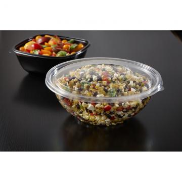 Disposable Plastic 32oz Serving Bowls with Lids Large Clear