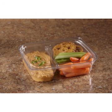 Clear Lid for 19.5 oz. Two-Compartment Medium Snack Box | Sabert