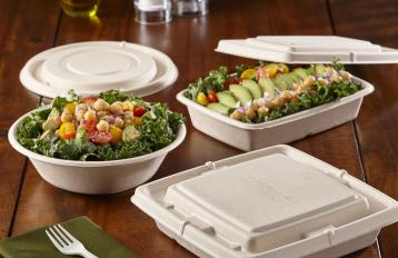 Pulp 32 oz. Square Container | Sabert Pulp 32 oz. Square Container | Sabert