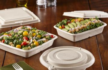 Clear High Dome Lid for 24, 32, 48 oz. Round Pulp Bowls | Sabert