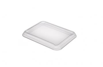 Rectangular Transparent Plastic Disposable Small Rectangle Tray With Lid  250 Gms