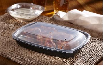 Clear Dome Lid for 20, 30 oz. Small Rectangle Containers
