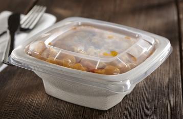 Jacquard Clear Container with Lid, 16oz.
