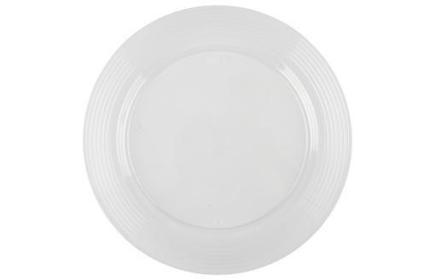 Clear 7.5" Round Plate with Clear Decorative Rings