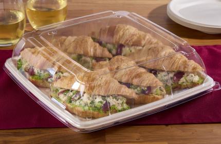 PET Clear Lid for 12” Square Pulp Platter