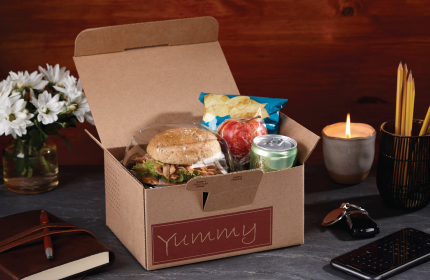 Kraft Tamper-Evident Lunch Box - Stock Print