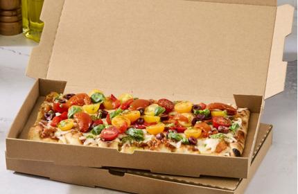 Sabert Stock Kraft Flatbread Box Plain 125/case