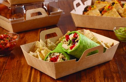 Kraft 6" x 9" EcoSnap™ Rectangle Containers