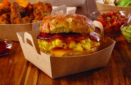 Kraft 6" x 6" EcoSnap™ Square Containers