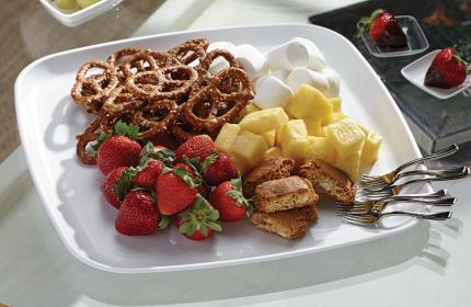 White PP 14.1" Mozaïk® Square Platter