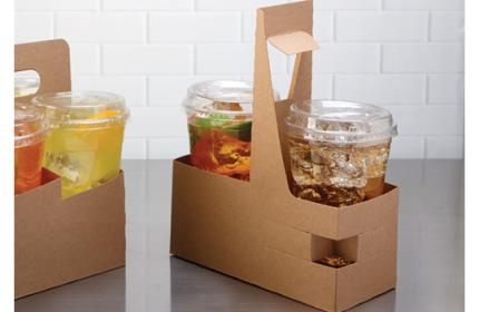 Kraft Two Cup Drink Carrier (holds 8-32 oz. cups)