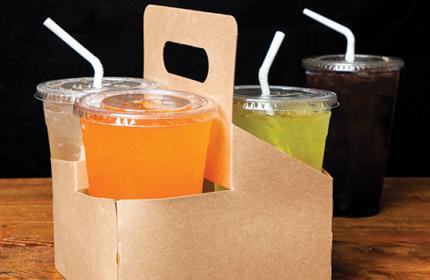 Kraft Four Cup Tall Drink Carrier (holds 8-32 oz. cups)