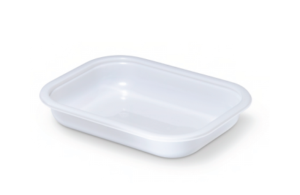 Bone White 12 oz. Small Rectangle Tray