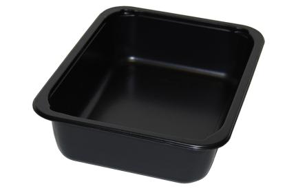 Black 45 oz. Medium Rectangle Tray