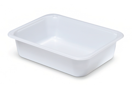 Bone White 45 oz. Medium Rectangle Tray