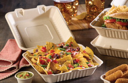 Pulp 9" x 9" Hinged Container