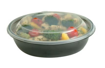 Black 32oz. Medium Round Container | Sabert
