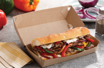 Kraft Small Rectangle Fluted Clamshell