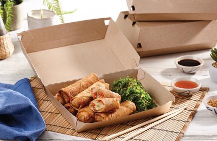 Kraft Medium Rectangle Fluted Clamshell