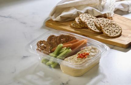 Clear Flat Lid for Medium Snack Boxes