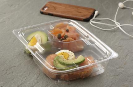 Clear Lid for 36 oz. Two-Compartment and 26 oz. Three-Compartment Large Snack Box