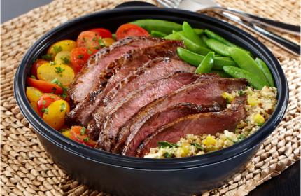 Black 48 oz. Large Round Container