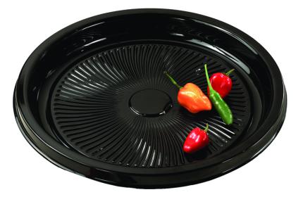 Black 12" Nova Plus Round Platter