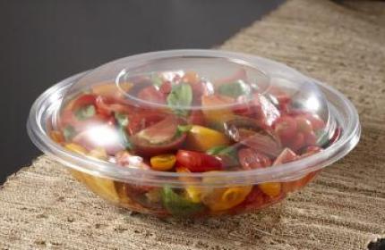 Clear 64 oz. X-Large Round Bowl with Clear Dome Lid