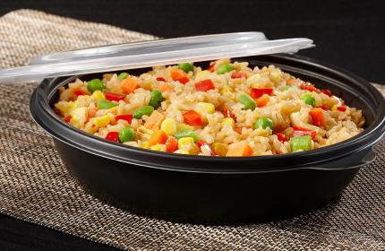 Black 24 oz. Medium Round Container