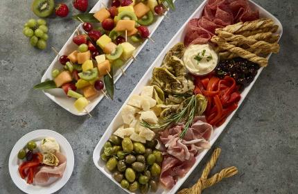White PP 9" x 22" Mozaïk® Rectangle Platter 