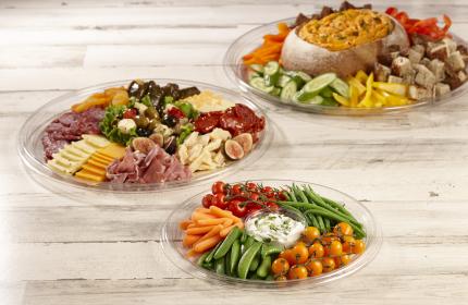 Clear 12" Onyx Round Platter