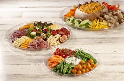 Clear 12" Onyx Round Platter