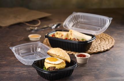 Classic Dual Color 6 x 6 Square Hinged Container