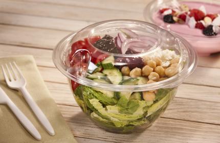 Clear 48 oz. 8” On-the-Go Round Bowl