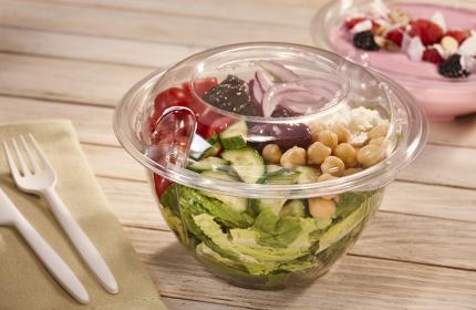 Clear 48 oz. 8” On-the-Go Round Bowl