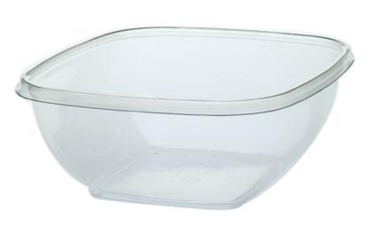 Clear 12 oz. Small Square Bowl
